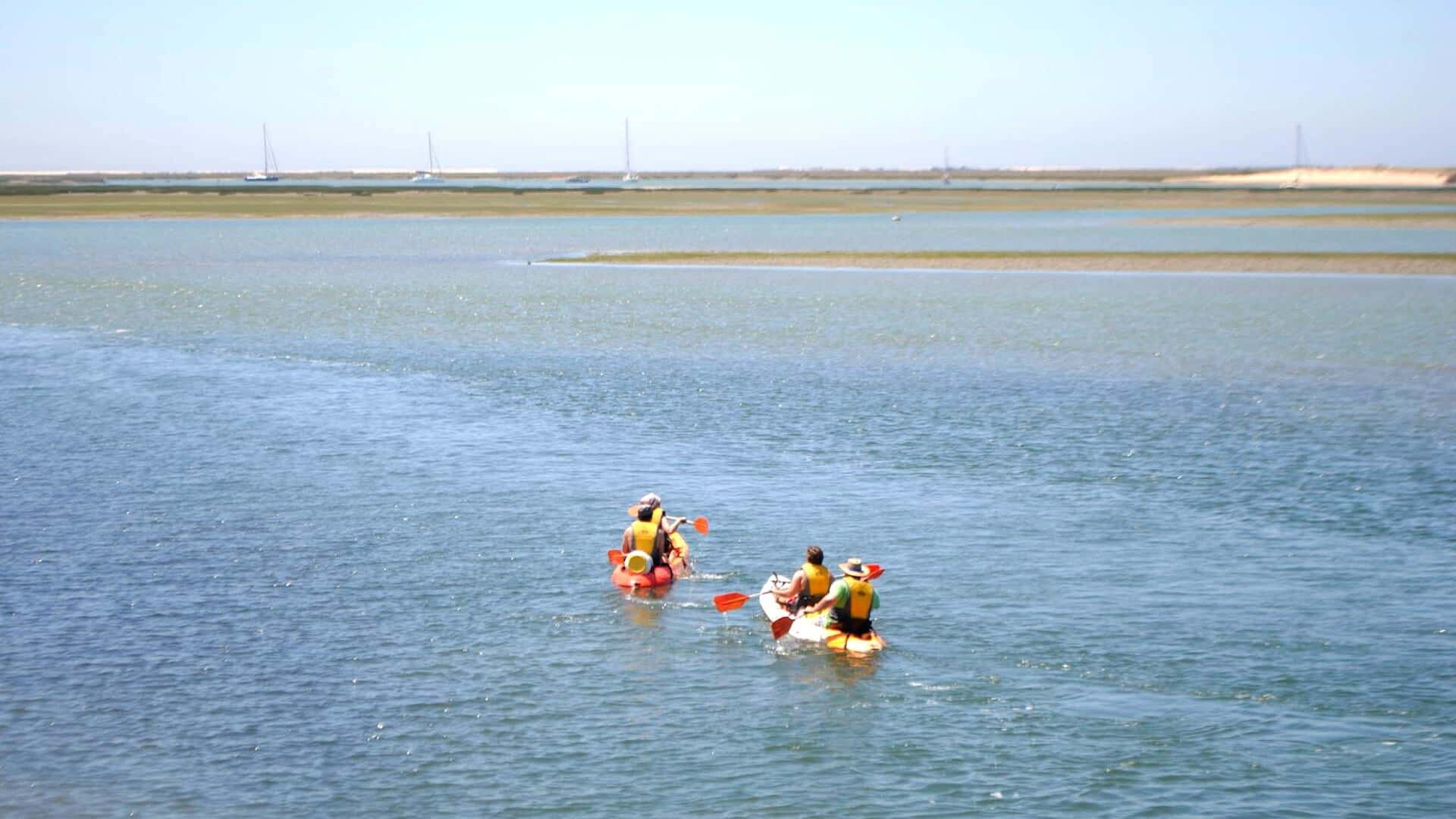 Explore the channels of Ria Formosa on our kayak tours around Faro