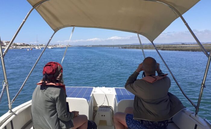 Experience tranquility on our Ria Formosa Private Eco Boat Tour, capturing the breathtaking views of Faro's coastal paradise, filled with flourishing flora and diverse bird species.